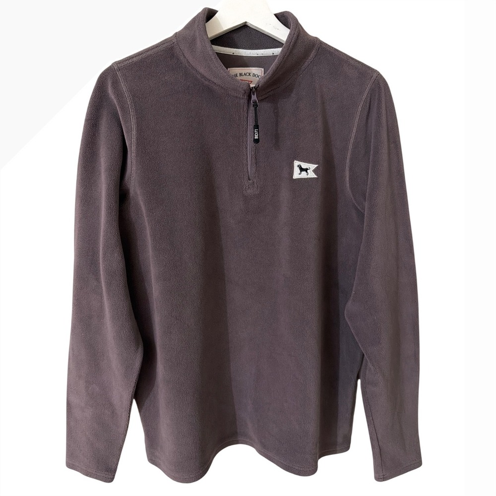 The Black Dog Martha's Vineyard Men Medium 1/4 Zip Fleece Pullover Dried Plum